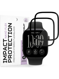 Techsuit Nano Flex Μεμβράνη Κινητού για Apple Watch 46mm, Μαύρο (2 Pack)