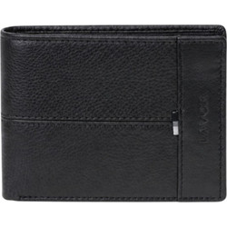 Ανδρικό πορτοφόλι Lavor 1-6204Black με προστασία καρτών RFID και πολυτελή συσκευασία Μαύρο Δερμάτινο