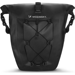 Αδιάβροχη τσάντα σχάρας ποδηλάτου Wozinsky 25 l, μαύρη (WBB24BK) Μαύρο