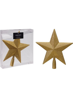 ΚΟΡΥΦΗ ΔΕΝΤΡΟΥ ΑΣΤΕΡΙ 19CM GLITTER (ΧΡΥΣΟ)