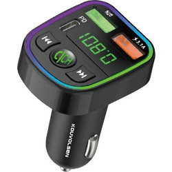 KouVolsen KOS-21 Bluetooth Ανοιχτής Ακρόασης FM Transmitter και 3.1A Φορτιστής Αυτοκινήτου / Car Mp3 Player - Μαύρο
