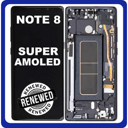 Original Samsung Galaxy Note 8 (SM-N950F, SM-N950U) Super Amoled Display Screen + Touch Screen DIgitizer + Frame GH97-21065A