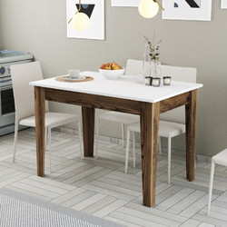 Kitchen Table Kiev 505 Walnut, White Melamine Coated Particle Board