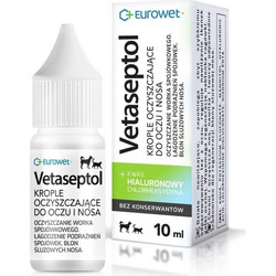 EUROWET Vetaseptol - cleansing drops for eyes and nose for dogs and cats - 10 ml