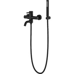 Sparke Gilda 20 Black Matt - Μπαταρία Λουτρού με Τηλέφωνο & Σπιράλ