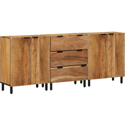 vidaXL Σετ Μπουφέδων 3 τεμ. 180x33x75cm Στερεό Ξύλο Ακακίας