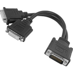 POWERTECH αντάπτορας DMS-59 σε 2x DVI CAB-DMS59DVI, 0.25m, μαύρος
