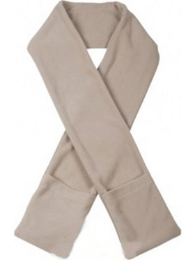 Θερμαινόμενο κασκόλ με τσέπες σε 4 χρώματα, Scarf heated Χρώμα Μπεζ - Cb