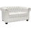 HomeMarkt Διθέσιος Καναπές από Δερματίνη Λευκός 155x90x73cm HM3010.02