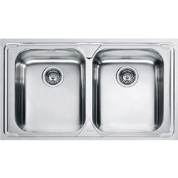 Franke Logica LOX 620 Ένθετος Νεροχύτης Inox Σατινέ 86x50cm