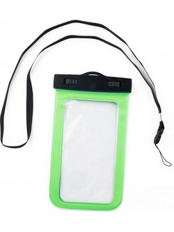 Αδιάβροχη θήκη για κινητά / mp3 έως 5.7 intses - Πράσινο Transparent Waterproof Case for various mobile phones (OEM)