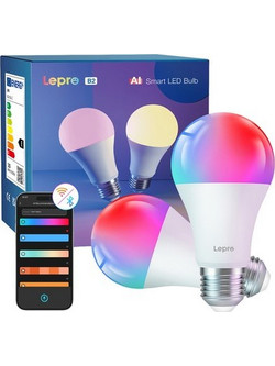 Λάμπα LED LEPRO B2-2 E27 με Wi-Fi, 1100 lm, σε συσκευασία των 2 τεμαχίων