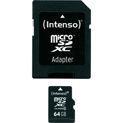Intenso microSDXC 64GB Class 10 U1 UHS-I + Adapter