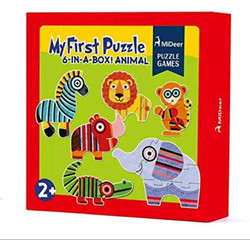 Παιδικό Puzzle Mideer My First Puzzle 6 In a Box Animal 18 Κομμάτια