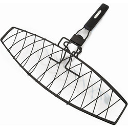 GrillPro Διπλή Σχάρα Ψησίματος Μεταλλική για Ψάρια 42x16cm 21015