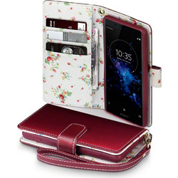Terrapin Floral Wallet Red (Xperia XZ2 Compact)