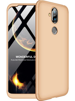 Θήκη Nokia 8.1 GKK Full body Protection 360 από σκληρό πλαστικό χρυσό