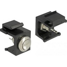 Delock Keystone Push-button, Black (86402)