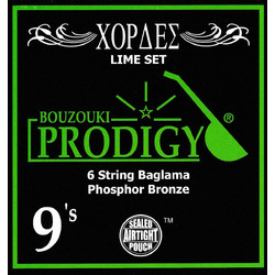 Prodigy Lime Σετ 6 Χορδές Μπαγλαμά Phosphor Bronze 9" 1/8