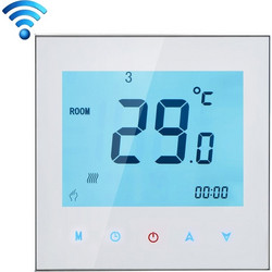 BHT-1000-GB-WIFI 16A Ηλεκτρονικός Θερμοστάτης Θέρμανσης με Touch LCD, WiFi και Αισθητήρα, Ρολόι / Θερμοκρασία / Περιόδους / Ώρα / Εβδομάδα / Θέρμανση κ.λπ. (Λευκό) (OEM)