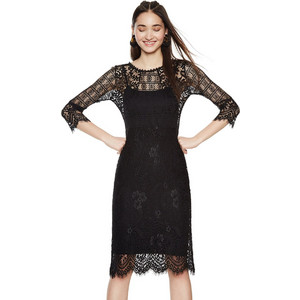Desigual Lida Midi Φόρεμα για Γάμο / Βάπτιση Μαύρο 18SWVWAG-2000