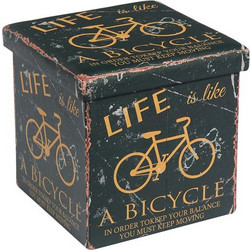 ORION Σκαμπό Αποθηκευτικό - Βοηθητικό, PU Deco Bike