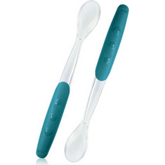 Nuk Easy Learning Feeding Spoon Σετ Βρεφικά Κουτάλια Σιλικόνης 4m+ Μπλε 2τμχ