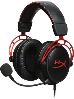 HyperX Cloud Alpha Gaming Headset Over Ear Black Red