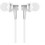 WK Sporty BT BD100 Ακουστικά Bluetooth In Ear Ανθεκτικά στο Νερό White