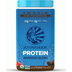 Sunwarrior Warrior Blend Chocolate Φυτική Πρωτεΐνη Γράμμωσης Χωρίς Λακτόζη & Γλουτένη 750gr