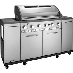 Landmann Grill Chef GC Ψησταριά Υγραερίου με 6 Εστίες και Πλαϊνό Μάτι 21kW Επιφάνειας 96x43cm 12120