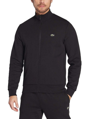 Lacoste Ανδρική Ζακέτα Φούτερ με Φερμουάρ Μαύρη 3SH9622-031