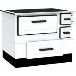 Alfa Plam Alfa 55 Termo White Left Ατσάλινη Ξυλόσομπα με Φούρνο 5kW