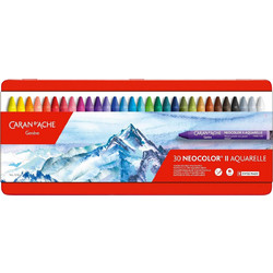 Caran d'Ache Neocolor II Aquarelle Κηρομπογιές Σετ 30τμχ