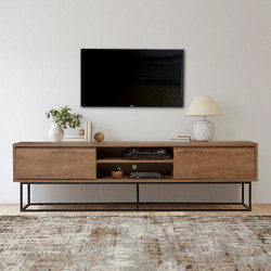 Megapap Έπιπλο Τηλεόρασης Ξύλινο Καρυδί Μ180xΠ40xΥ50cm Amedeo GP052-0015,1