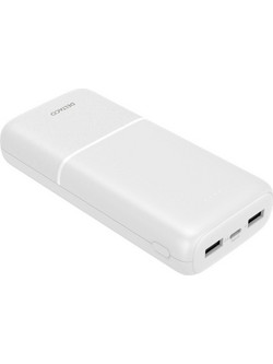 Deltaco PB-C1006 Power Bank 20000mAh 18W με 2 Θύρες USB-A & Θύρα USB-C White