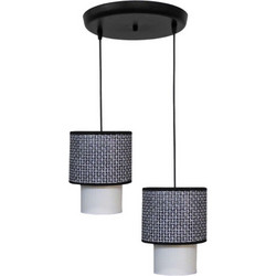 Heronia Lighting Κρεμαστό Φωτιστικό Οροφής Δίφωτο E27 Μαύρο 14-0269