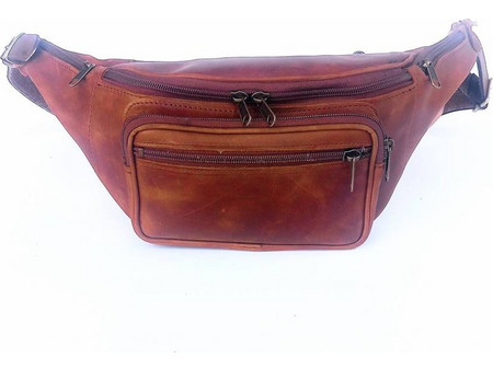 DomLeathers Τσαντάκι Μέσης Δερμάτινο Ταμπά DL1212