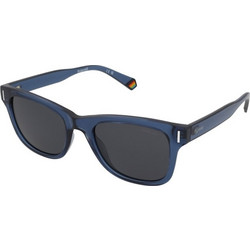 Polaroid Eyewear PLD6206S PJP/M9 Ανδρικά Γυαλιά Ηλίου Τετράγωνα Κοκάλινα Μπλε με Μαύρο Polarized Φακό