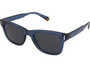 Polaroid Eyewear PLD6206S PJP/M9 Ανδρικά Γυαλιά Ηλίου Τετράγωνα Κοκάλινα Μπλε με Μαύρο Polarized Φακό
