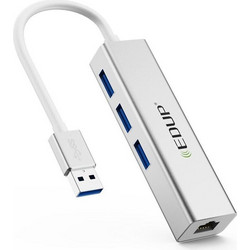 EDUP EP-9606 USB Hub 3.0 USB-A με 3 Θύρες USB-A / Ethernet