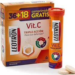 Leotron Vitamin C Triple Action 54 Αναβράζοντα Δισκία