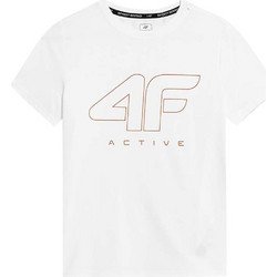4F Παιδικό T-Shirt Κοντομάνικο Λευκό 4FJSS23TFTSM166-10S