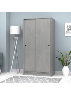 Megapap Δίφυλλη Ντουλάπα Ρούχων Συρόμενη Γκρι 94x52x182cm GP028-0094,3