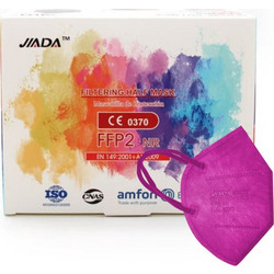 Jiada FFP2 NR Μάσκα Προστασίας Φούξια 20τμχ