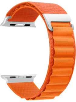 Ksix Nylon Λουράκι Υφασμάτινο Orange (Apple Watch 42 / 44 / 45mm)