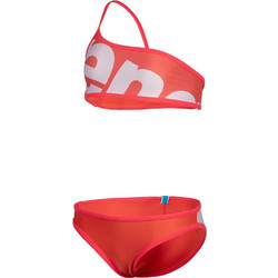 Arena Logo Single Shoulder Αθλητικό Παιδικό Μαγιό Bikini Set για Κορίτσι Κόκκινο 007326-900