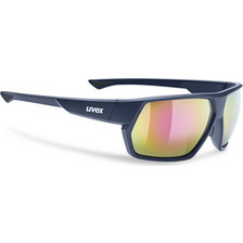 Uvex Sportstyle 238 Ανδρικά Γυαλιά Ηλίου Μάσκα Κοκάλινα Μαύρα με Πορτοκαλί Καθρέπτη Φακό