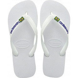 Havaianas Brasil Logo Ανδρικές Σαγιονάρες Λευκές 4110850-0001