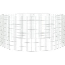 vidaXL Περίφραξη για Κουνέλια με 10 Πάνελ Λευκή 54x80cm 171579